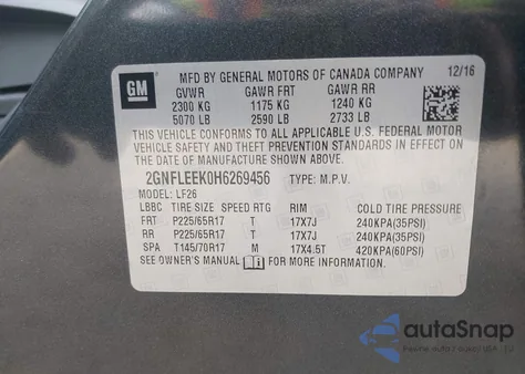 2017 Chevrolet Equinox Ls from USA, damaged, VIN 2GNFLEEK0H6269456